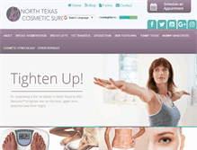 Tablet Screenshot of northtexascosmeticsurgery.com